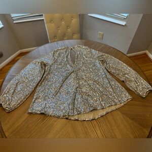 Show Me Your MuMu Glittering Silver Blouse